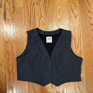 Abercrombie & Fitch Charcoal Gray Vest